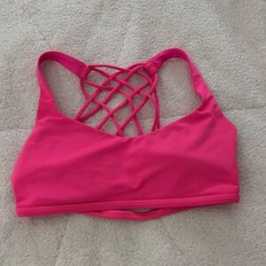 Lululemon Athletica Hot Pink Strappy Sports Bra